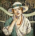 Georgette Agutte - The White and Green Hat