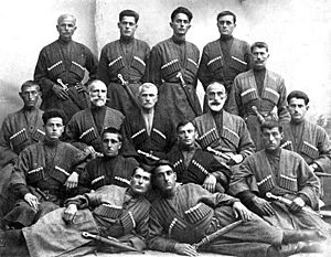 Archivo:Kartlians and Kakhetians dressed in kartl-kakheti chokha.