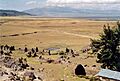 Le volcan Sarasara et le lac Parinacochas. Vue des hauteurs d'Incawasi