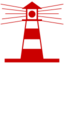 Lighthouse icon red