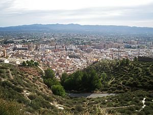 Vista de la ciudad de Lorca desde el Castillo.