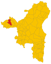 Map of comune of Bortigali (province of Nuoro, region Sardinia, Italy) - 2016.svg