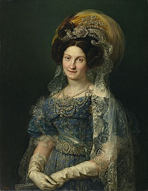 Archivo:María Cristina de Borbón-Dos Sicilias, reina de España