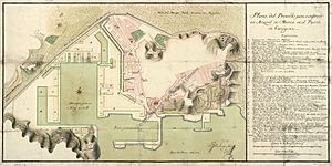 Archivo:Plano de la construcción del Arsenal de Cartagena. Feringán 1751