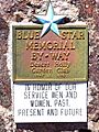 Plaque Blue Star memorial at Calico Ghost Town