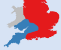 Political map of England 1140