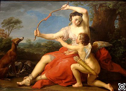 Pompeo Batoni, Diana and Cupid, circa 1761