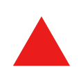 Red triangle with thick white border