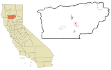Tehama County California Incorporated and Unincorporated areas Gerber-Las Flores Highlighted.svg