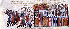 Archivo:The seizure of Edessa in Syria by the Byzantine army and the Arabic counterattack from the Chronicle of John Skylitzes