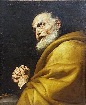 'Saint Peter Penitent' (1630s) by Jose de Ribera (Il Españoleto) - Museo Soumaya - Mexico 2024.jpg