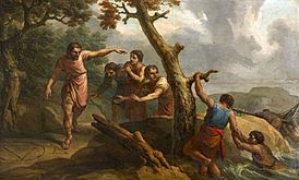 Archivo:Antonio Zucchi (1726-1796) - Aristippus and His Companions after Being Shipwrecked, Seeing Mathematical Diagrams, Realise the Lan - 872168.1 - National Trust