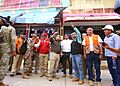 Autoridades peruanas en Tumbes para registrar los daños del sismo del 18 de marzo de 2023