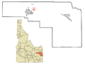 Bonneville County Idaho Incorporated and Unincorporated areas Iona Highlighted