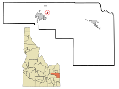 Bonneville County Idaho Incorporated and Unincorporated areas Iona Highlighted.svg