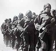 Combattantes sahraouies du Front Polisario