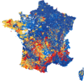 EN - 2017 French presidential election - First round - Majority vote (Metropolitan France, communes)
