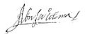 Firma de Juan Coloma Pérez Calvillo