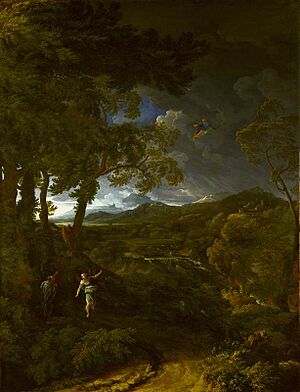 Archivo:Gaspard Dughet (1615-1675) - Landscape with Elijah and the Angel - NG1159 - National Gallery