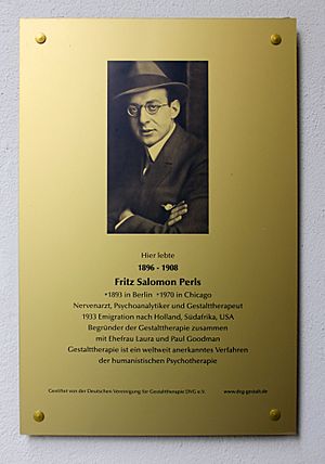 Archivo:Gedenktafel Ansbacher Str 13 (Schön) Fritz Salomon Perls