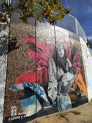 Archivo:Graffiti homenaje a la lactancia en Ávila