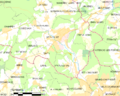 Map commune FR insee code 70285