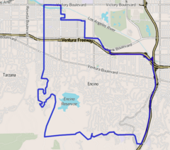 Map of Encino, Los Angeles, California.png