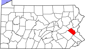 Archivo:Map of Pennsylvania highlighting Lehigh County