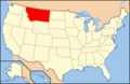 Map of U.S. - MT