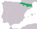 Mapa Calotriton asper
