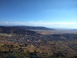 Panorama de la pequeña ciudad de Huancané.