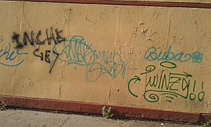Archivo:Pared con tags en Ciudad de Mexico