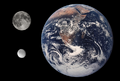 Rhea Earth Moon Comparison