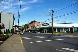 Sheridan Oregon downtown at Bridge and Sheridan roads.JPG