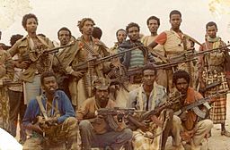 Archivo:Somaliland, fighters of the Somali National Movement (SNM), 1980s