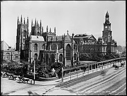 Archivo:St Andrew's Cathedral and Town Hall, Sydney from The Powerhouse Museum Collection