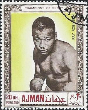Archivo:Sugar Ray Robinson 1969 Ajman stamp