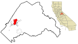 Tuolumne County California Incorporated and Unincorporated areas Phoenix Lake-Cedar Ridge Highlighted.svg