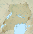 Uganda relief map