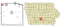 Warren County Iowa Incorporated and Unincorporated areas Cumming Highlighted