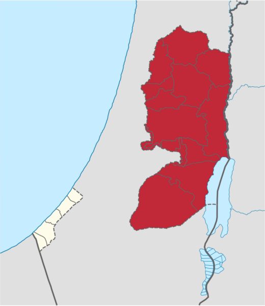 West Bank in Palestine (+claimed)