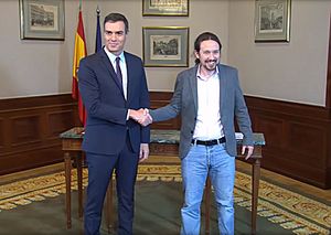 Archivo:(Sánchez e Iglesias) Declaración conjunta de Pablo Iglesias y Pedro Sánchez