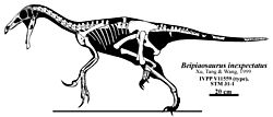 Archivo:Beipiaosaurus skeletal Headden
