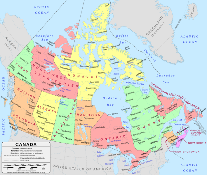 Canada political map - en