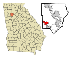 Cobb County Georgia Incorporated and Unincorporated areas Powder Springs Highlighted.svg