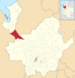 Mutatá ubicada en Antioquia
