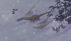 Archivo:Dongbeititan and Yutyrannus