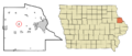 Dubuque County Iowa Incorporated and Unincorporated areas Bankston Highlighted
