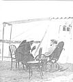 El general Marina conversando en su tienda del fuerte de Camellos con Amadi, de Campúa, Nuevo Mundo, 05-08-1909 (cropped)