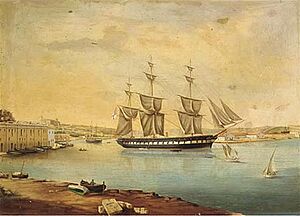 Archivo:Font i Vidal Corbeta en el puerto de Mahón 1874